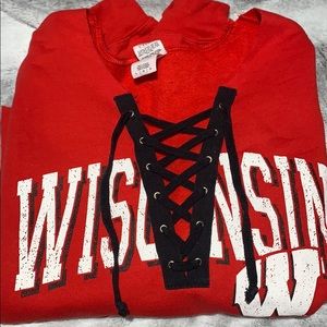 Wisconsin Lace-Up Sweatshirt